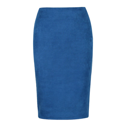 Faux Suede Pencil Skirt