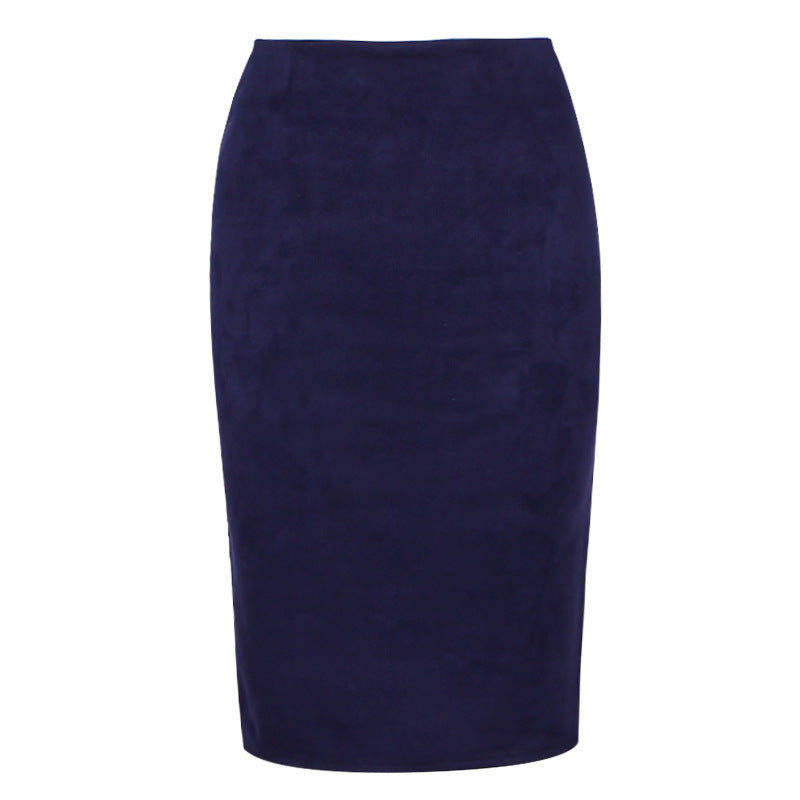 Faux Suede Pencil Skirt