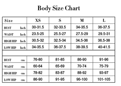 Elegant Bodycon Midi Dress Size Chart