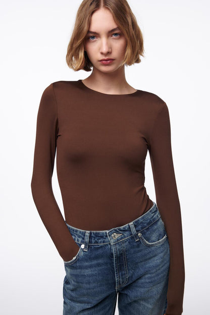 Long Sleeve Round Neck Bodysuit