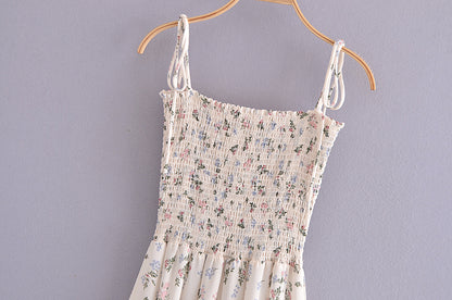 Spaghetti Strap Smocked Floral Sundress