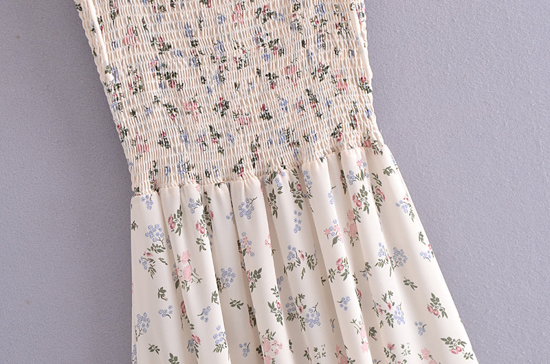 Spaghetti Strap Smocked Floral Sundress