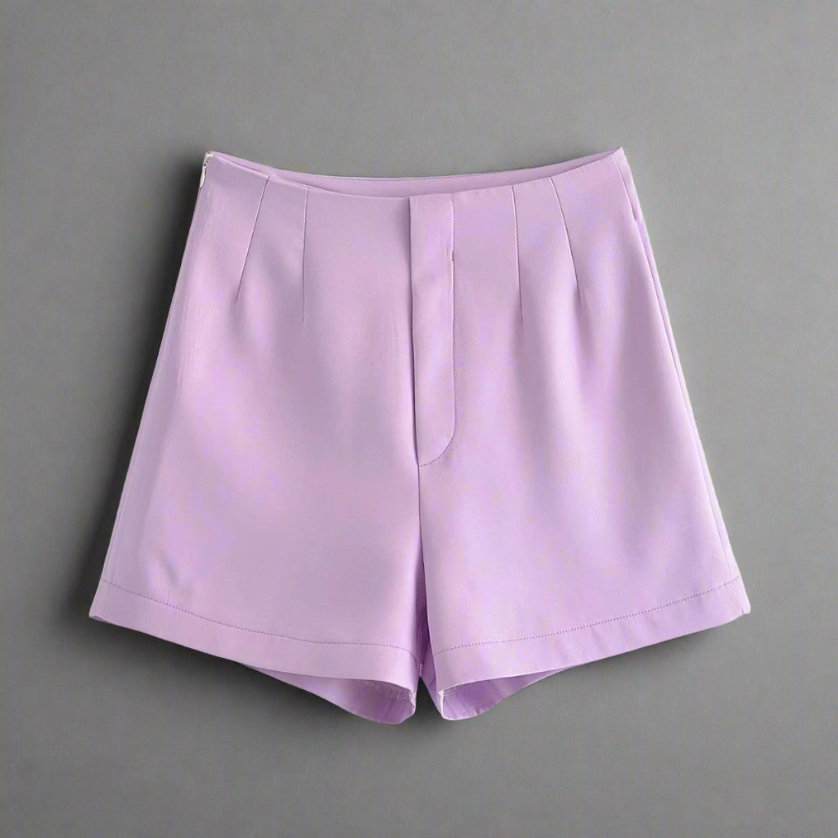 High-Waisted Purple Travel Shorts for Women