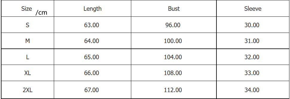 Lightweight Linen Button-Up Shirt Size Chart