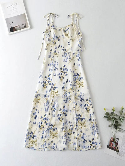 Shoulder Tie Floral Sundress