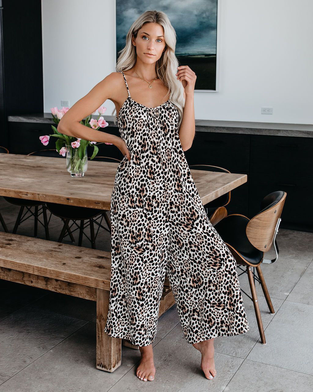 women standing wearing the Anchor Hanger's Wide Leg Jumpsuit