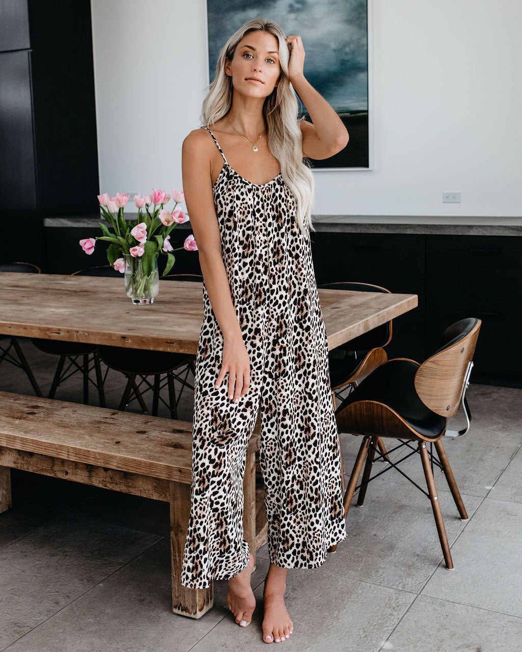 women standing wearing the Anchor Hanger's Wide Leg Jumpsuit