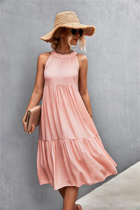 Halter Tiered Dress