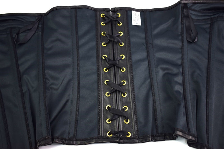 Zipper Faux Leather Corset