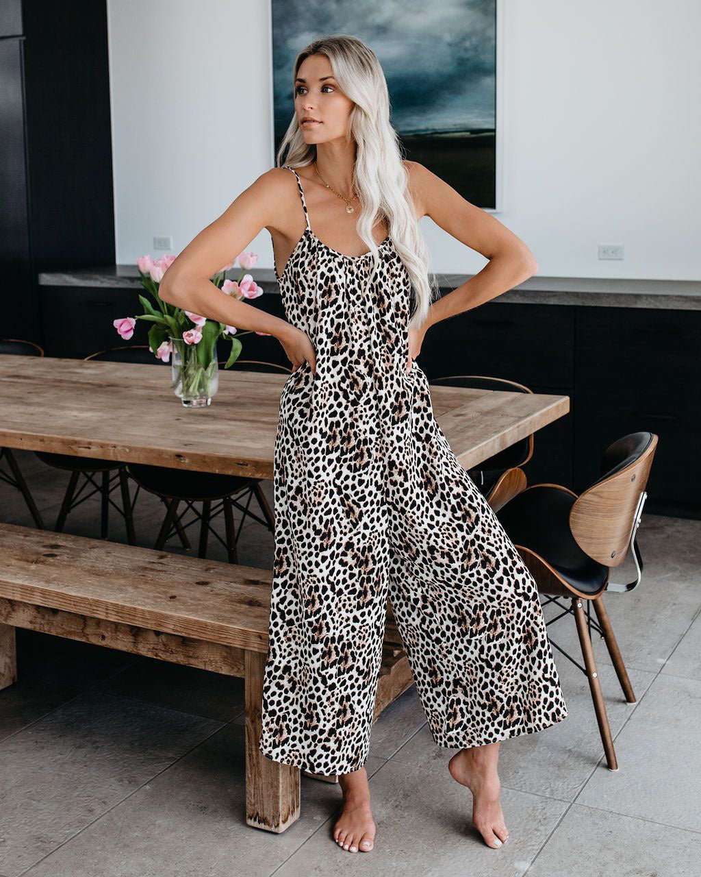 women standing wearing the Anchor Hanger's Wide Leg Jumpsuit