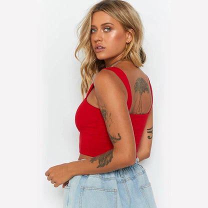 Square Neck Cropped Top