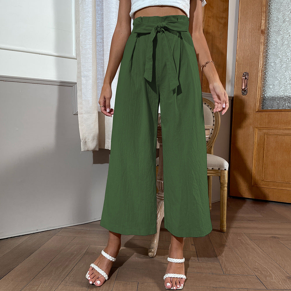 Cropped Belted Pants