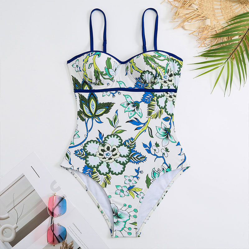 Floral Sweetheart One Piece Swimsuit