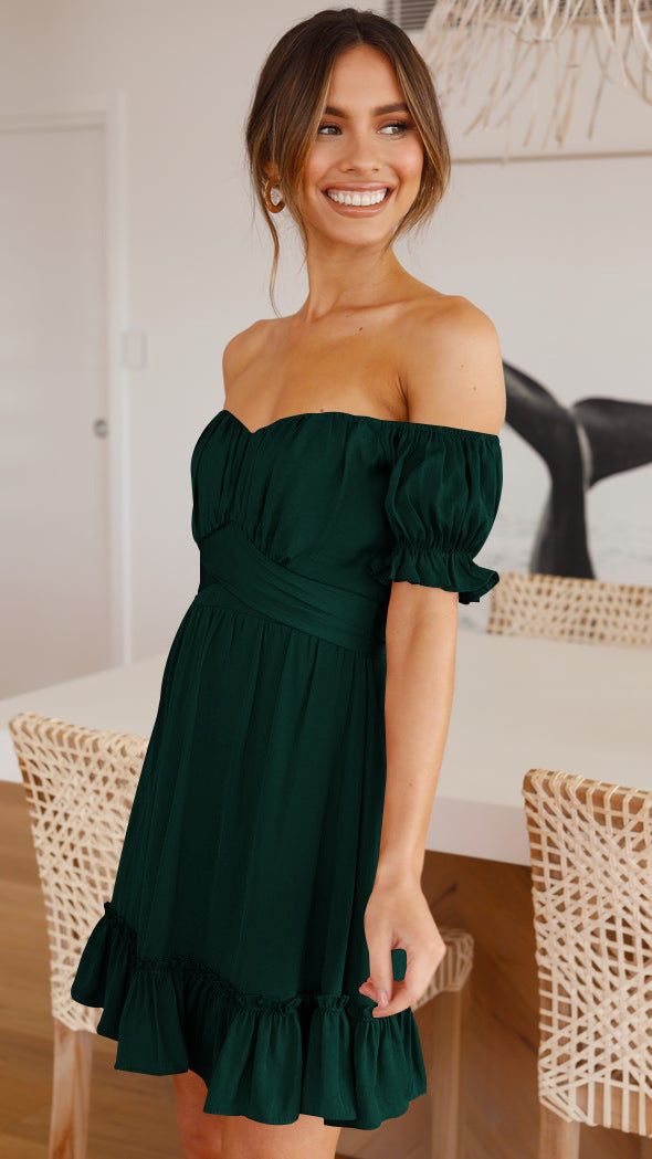 Off Shoulder V Waist Sundress