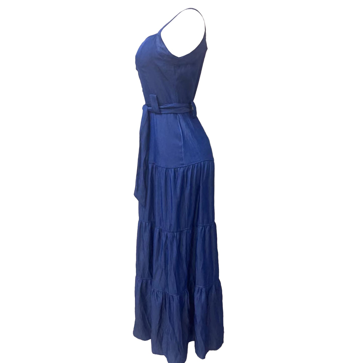 Denim Wide Hem Maxi Dress