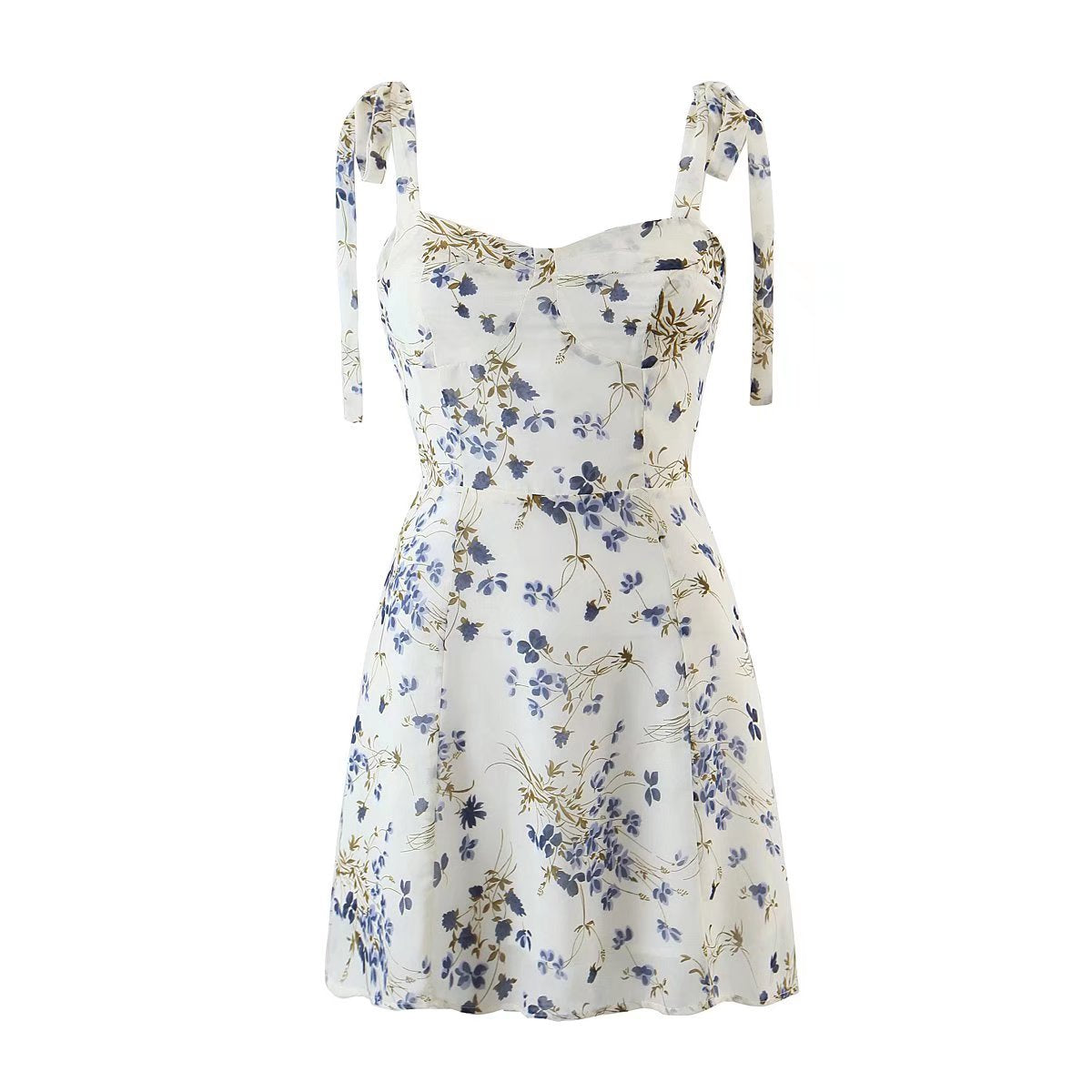 Shoulder Tie Floral Sundress