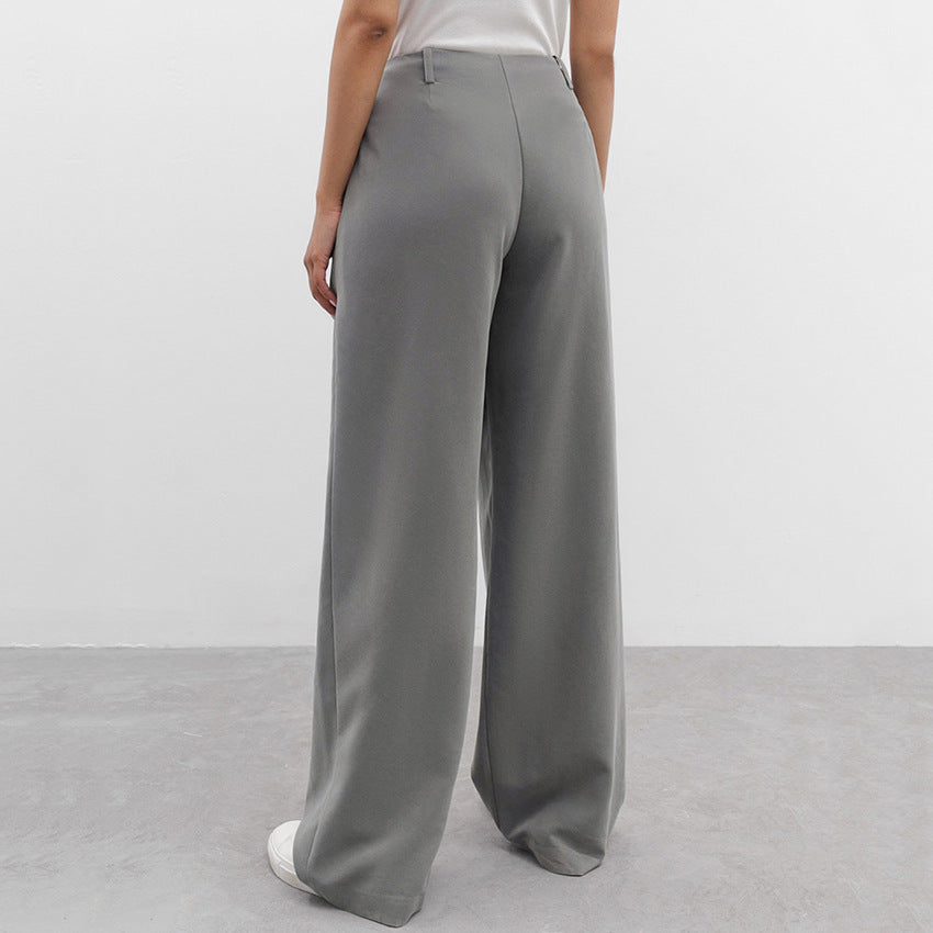 High Waist Pleated Drape Pants