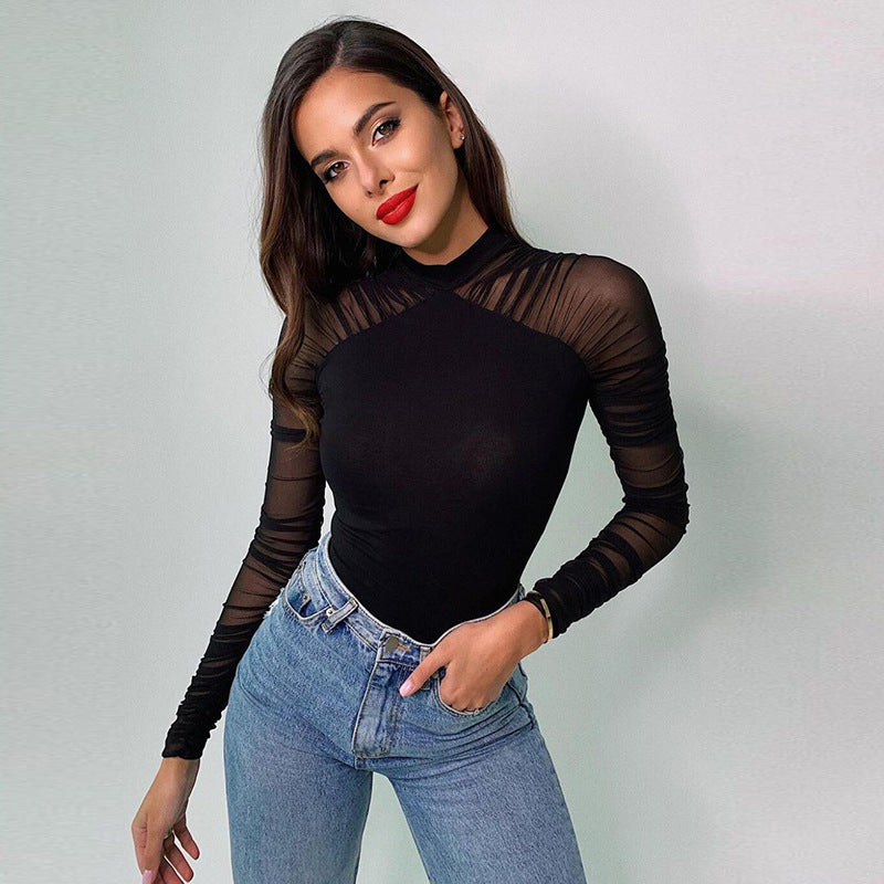 Round Neck Long Sleeve Bodysuit