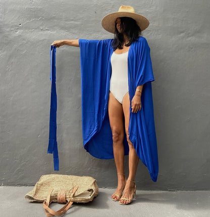 Solid Color Cardigan Beach Cover