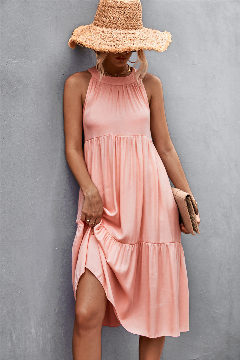 Halter Tiered Dress