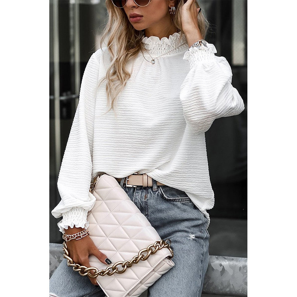 Long Sleeve Turtleneck Blouse