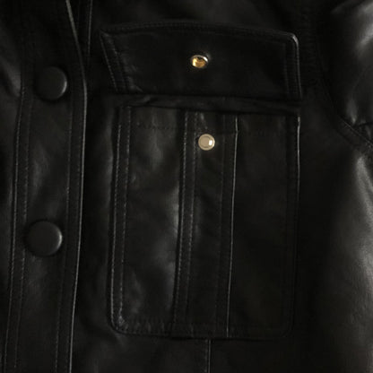 Short Faux Leather Jacket