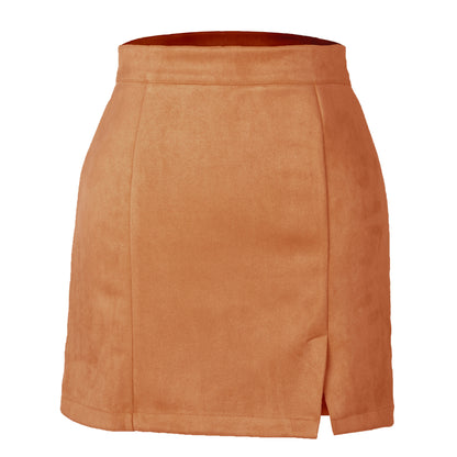 Faux Suede Mini Skirt