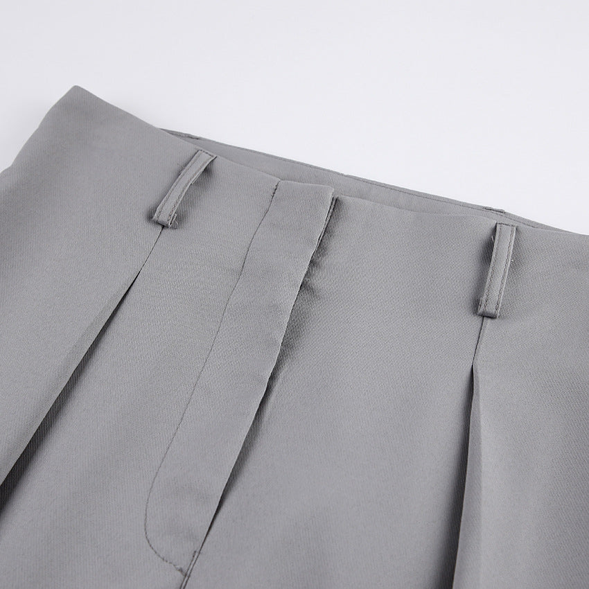 High Waist Pleated Drape Pants