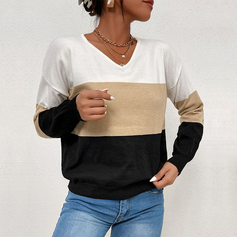 V-neck Long Sleeve Sweater