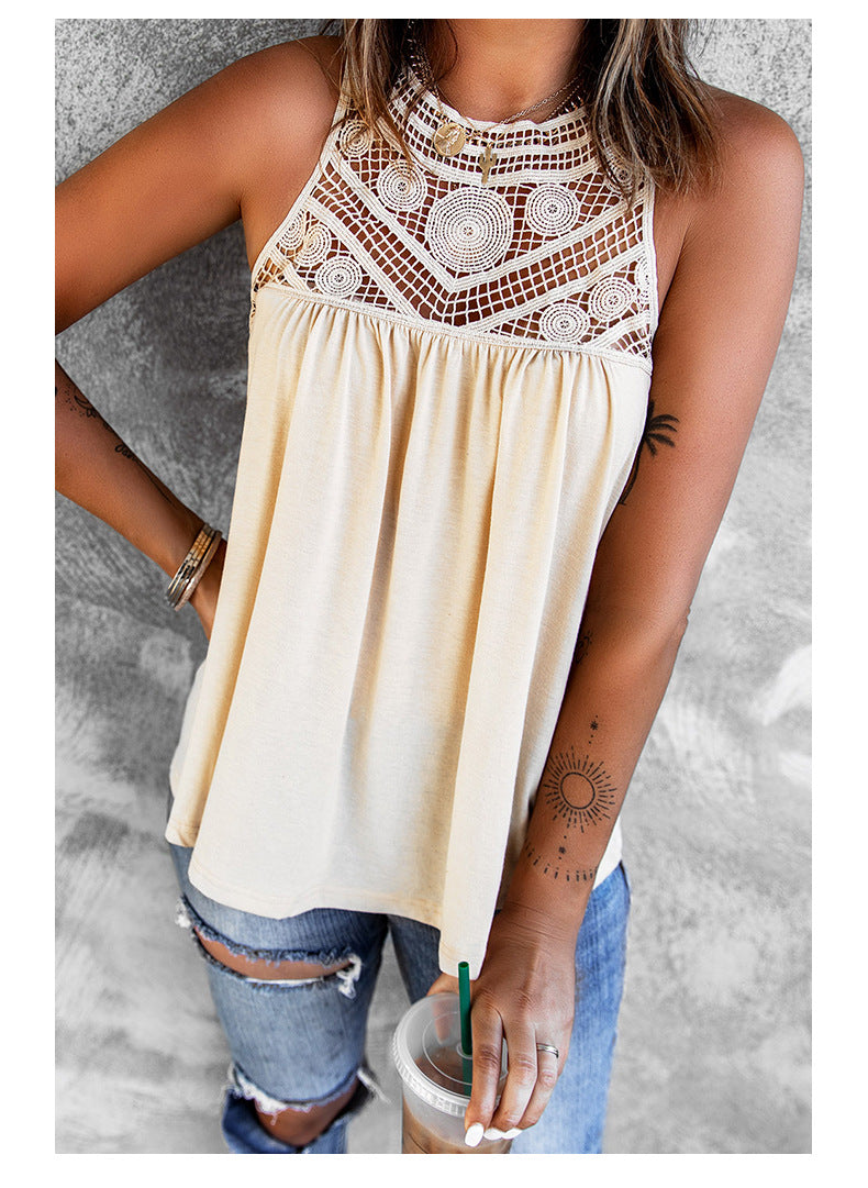 Lace Sleeveless Shirt