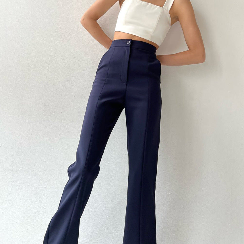 Straight Leg Button Pants