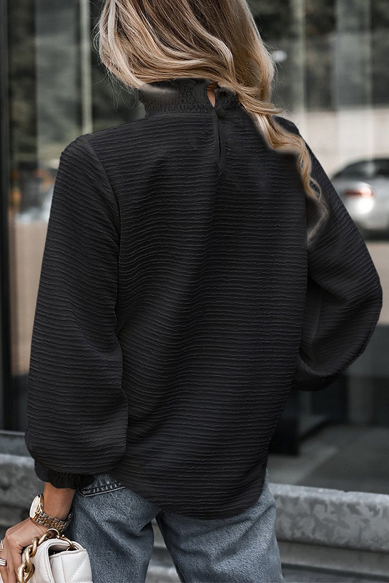 Long Sleeve Turtleneck Blouse