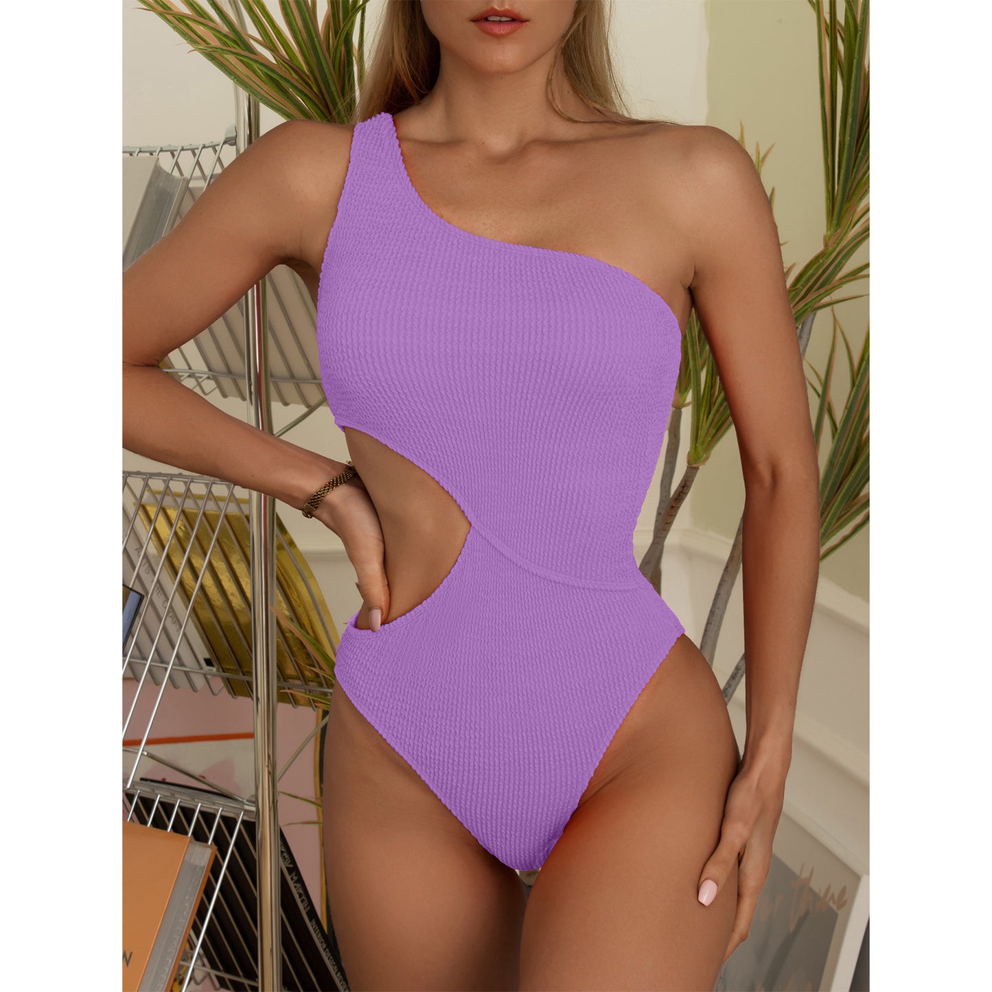 One Shoulder Cutout Monokini