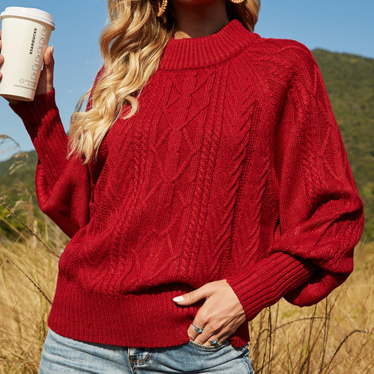 Lantern Sleeve Knit Sweater