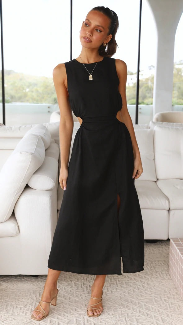 Sleeveless Round Neck Dress