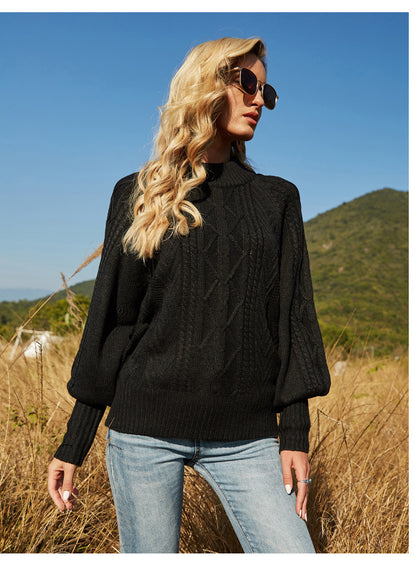 Lantern Sleeve Knit Sweater