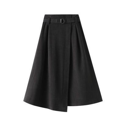 High Waist A- line Midi Skirt