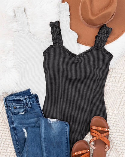 Ruffled Trim Bodysuit