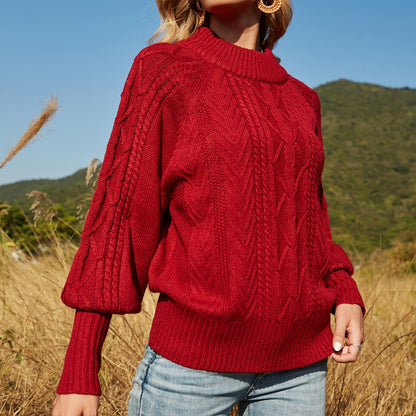 Lantern Sleeve Knit Sweater