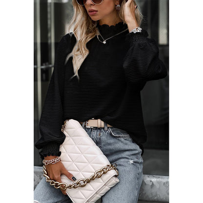 Long Sleeve Turtleneck Blouse