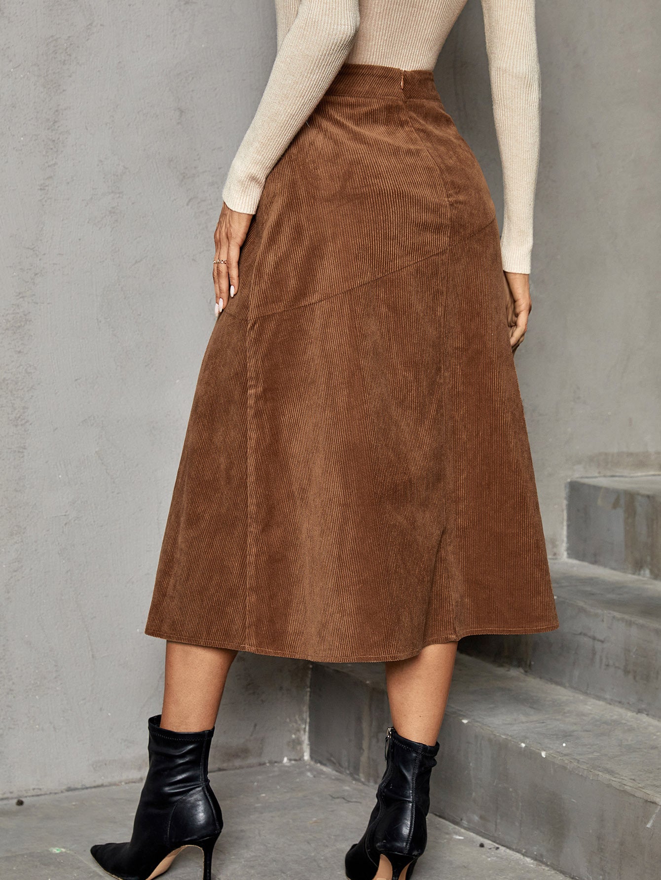 High Waist A-Line Skirt