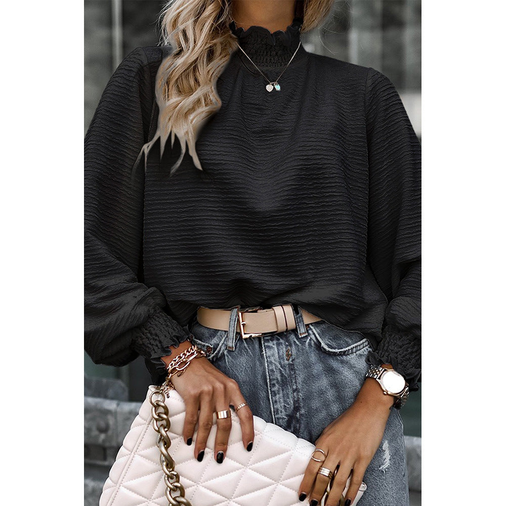 Long Sleeve Turtleneck Blouse