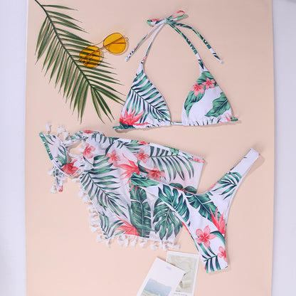 Three-piece Tropical Bikini