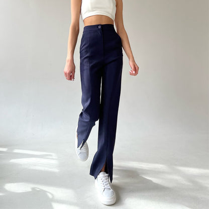 Straight Leg Button Pants