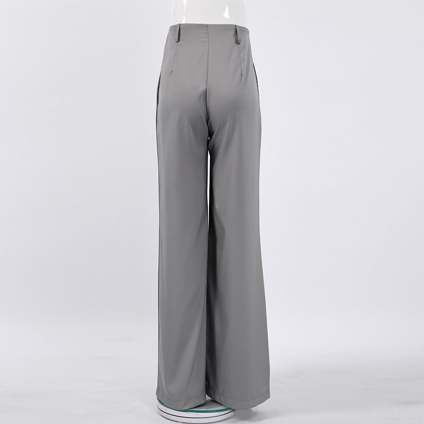 High Waist Pleated Drape Pants