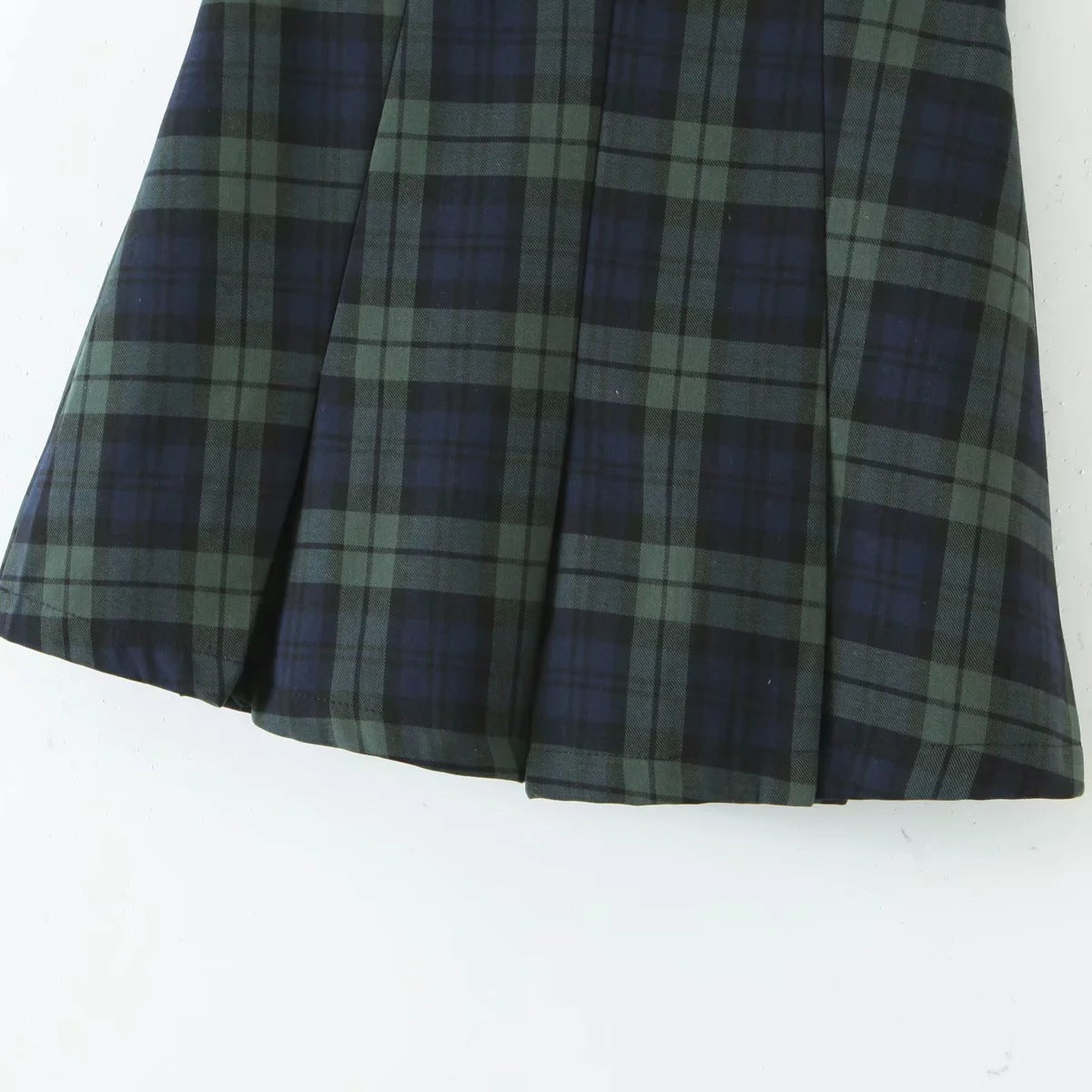 Pleated Plaid Skirt