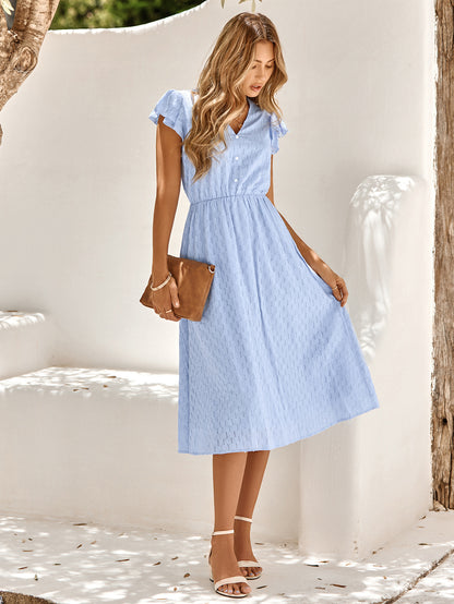 Ruffled Sleeve Sundress