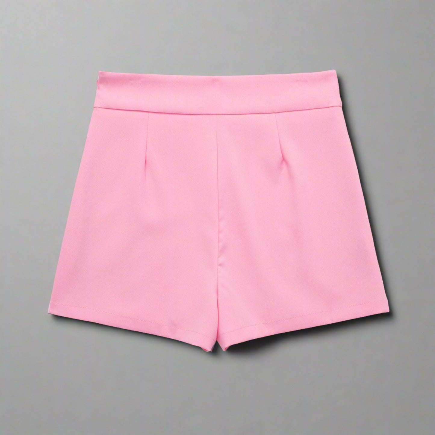 High-Waisted Wrap Skort in pink, green, and white for women