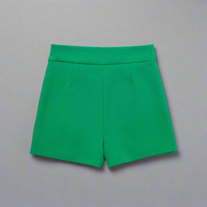 High-Waisted Wrap Skort in pink, green, and white for womenHigh-Waisted Wrap Skort in pink, green, and white for women