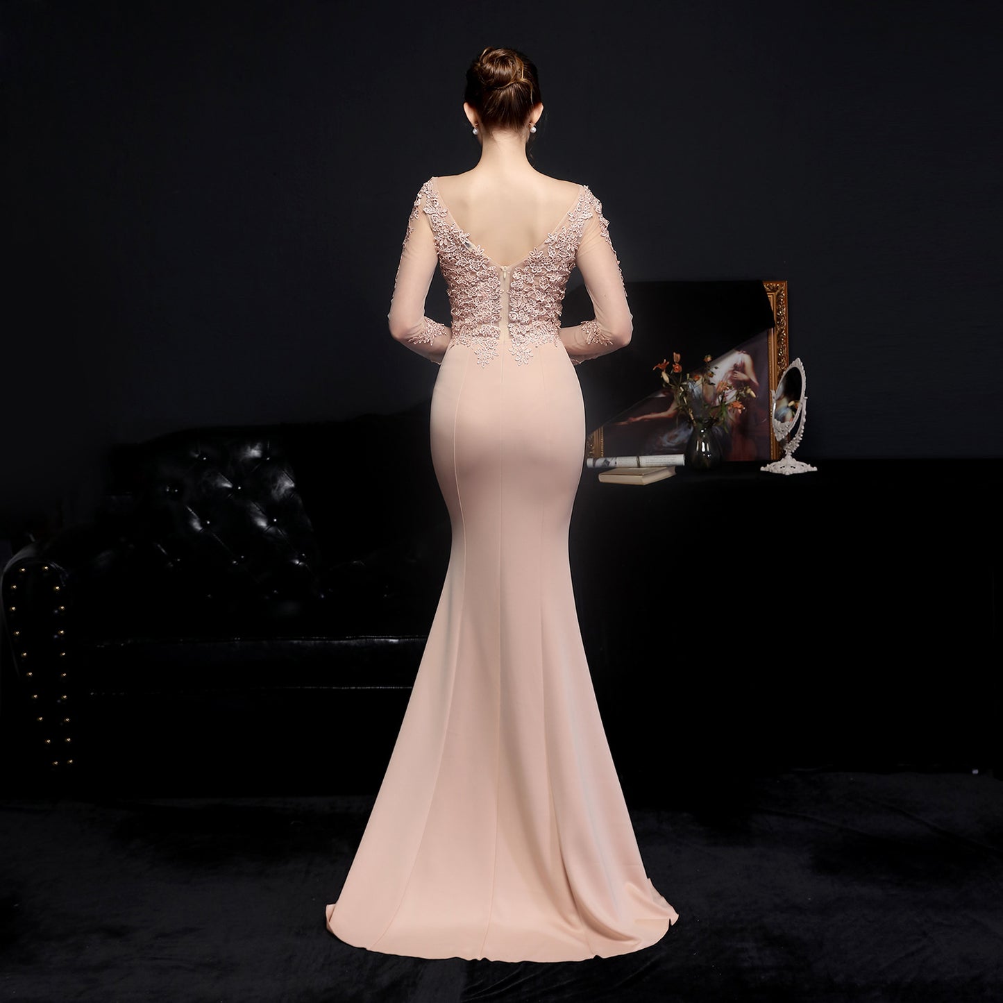 Long Sleeve Lace Granada Gown